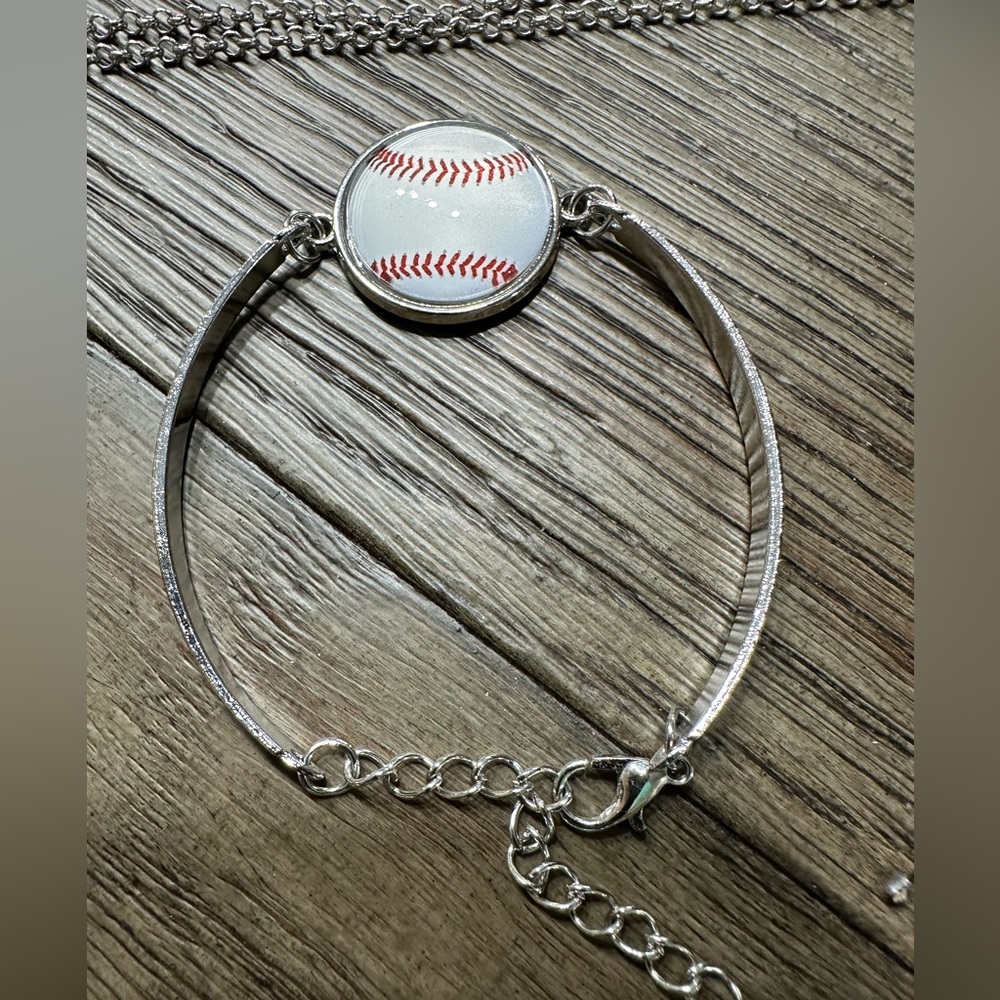 4 Piece Baseball Themed Jewelry Set - Picture 5 of 11